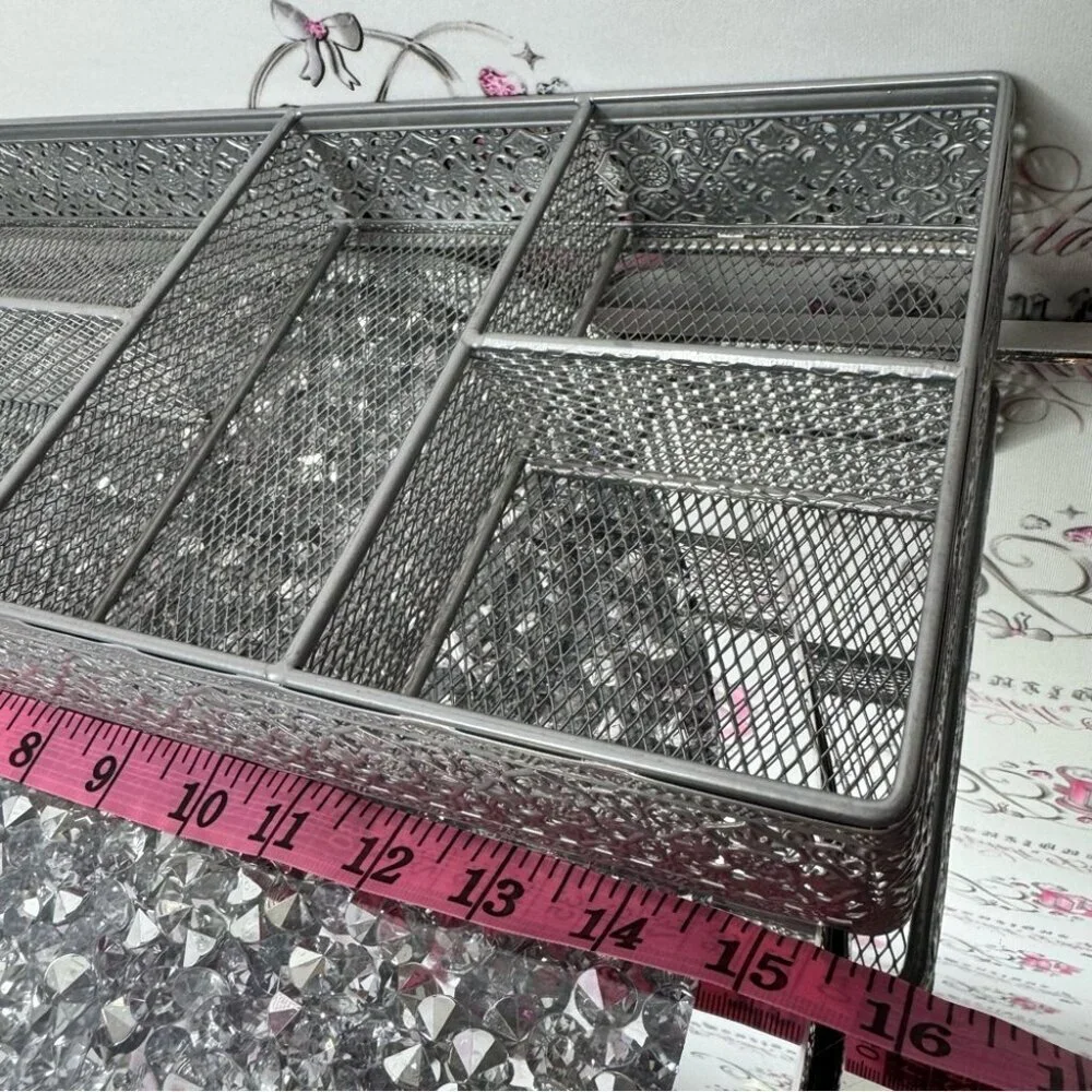 Tray organizer metal silver ornate luxe Elegant Silver Tray stunning home decor